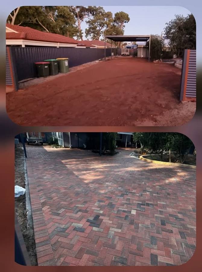 Driveway before and after Perth